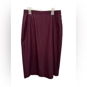 * Vintage Pendleton burgundy wool blend pencil skirt SZ 6/8 academia prep